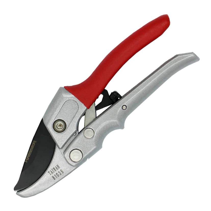 (81035) Секатор садовий 185мм з храповим механізмом HAISSER