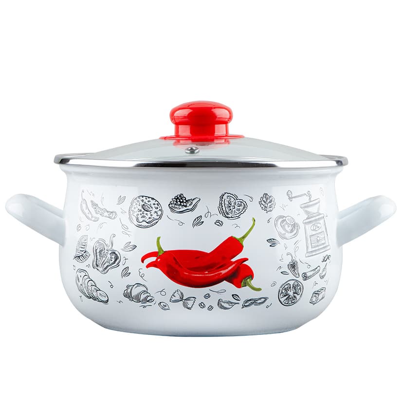 Перчинка біла GT-T-116-WP Каструля GUSTO 16 см, 2,1 л