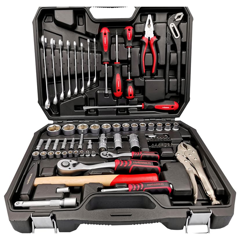 (70182) Набір інструментів професійний 1/2" і 1/4" 72 од. HAISSER