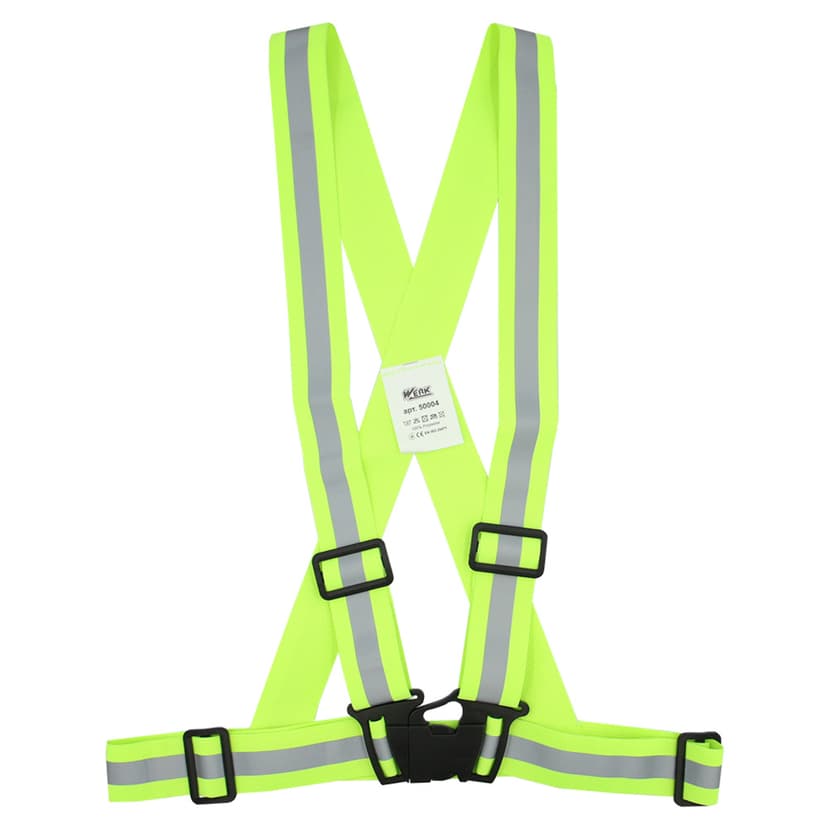 (50004) Світловідбивний пояс-жилет (один розмір), регул. гумка, жовтий WERK