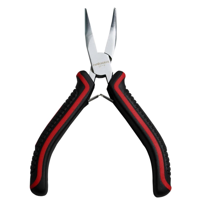 (41162) Міні плоскогубці вигнуті 127мм Cr-V Pearl-nickel HAISSER