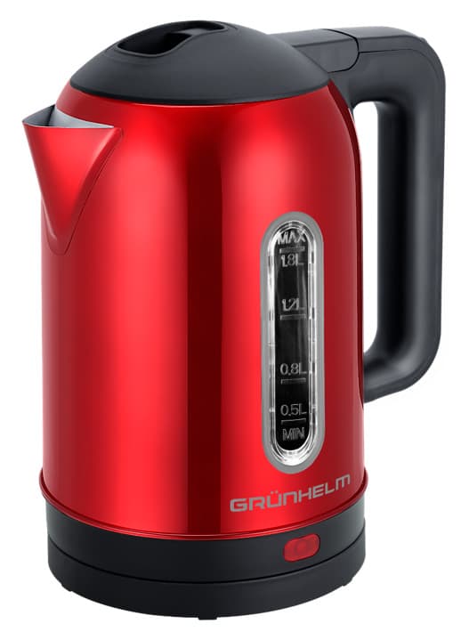 Електрочайник Метал - EKS-1928R, 1,8л, 1500Вт, червоний, диск (GRUNHELM)