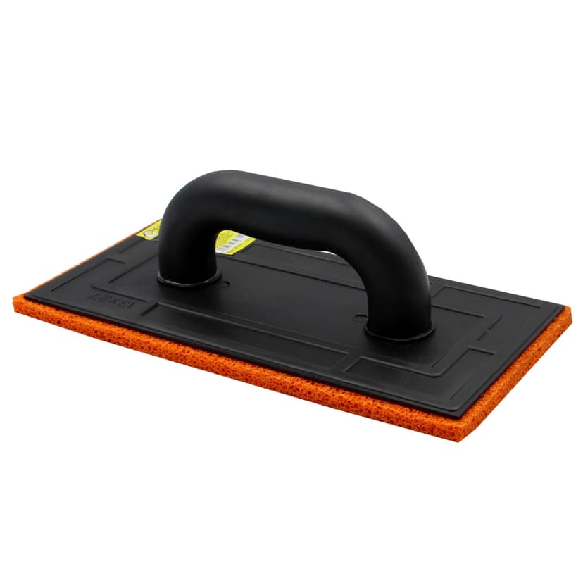 (37174) Терка пластикова 140х280мм гумова губка помаранчева 9мм СТАЛЬ