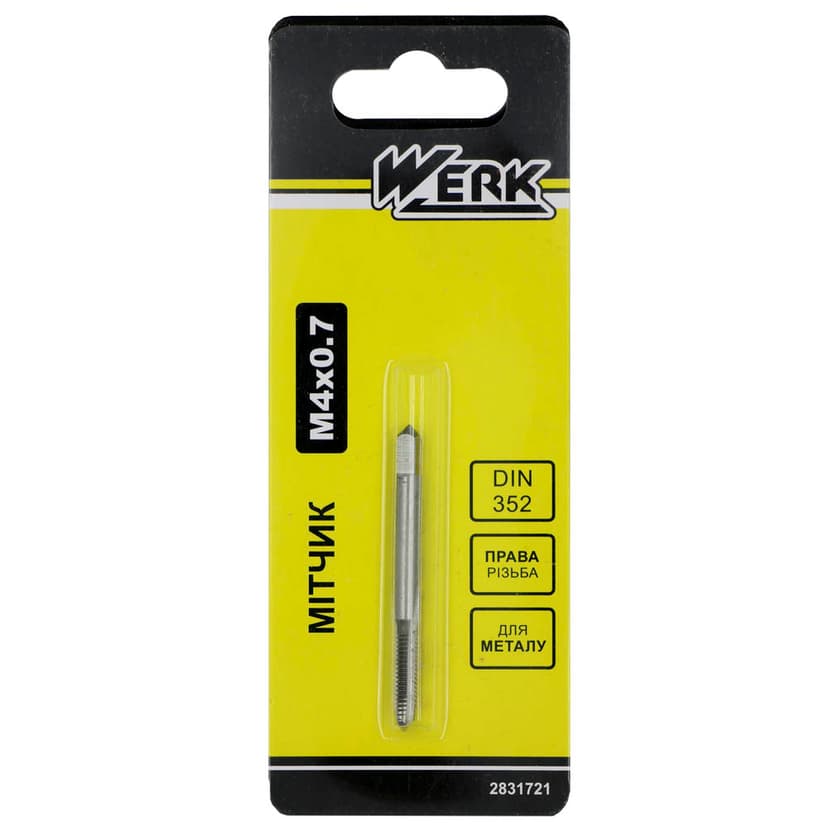 Мітчик M4x0.7мм, 1шт. (WERK)