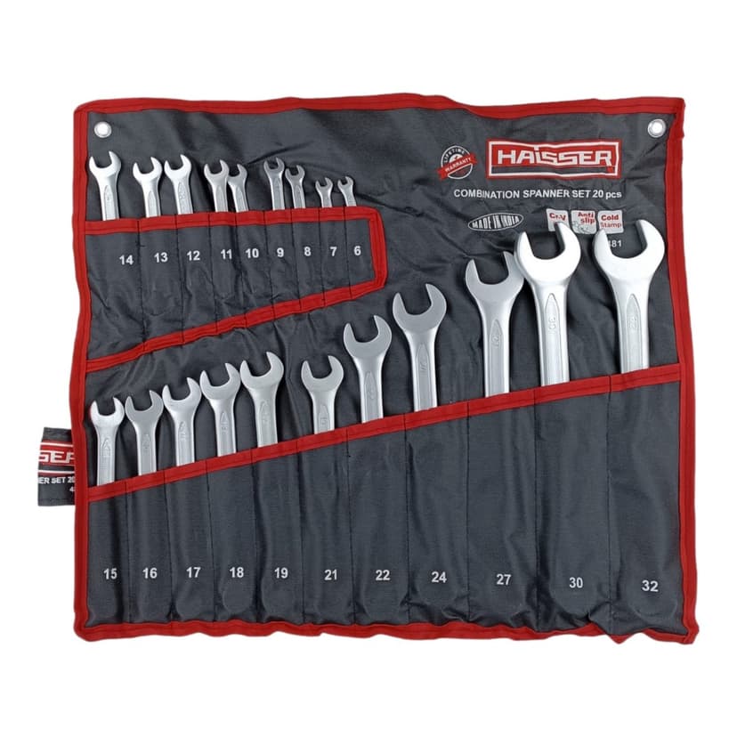 (48481) Набір ключів комбінованих 20 шт. CRV Cold Stamped чох HAISSER