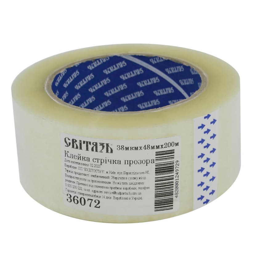 (36072) Клейка стрічка прозора 38мкмх48ммх200м (СВІТЯЗЬ)