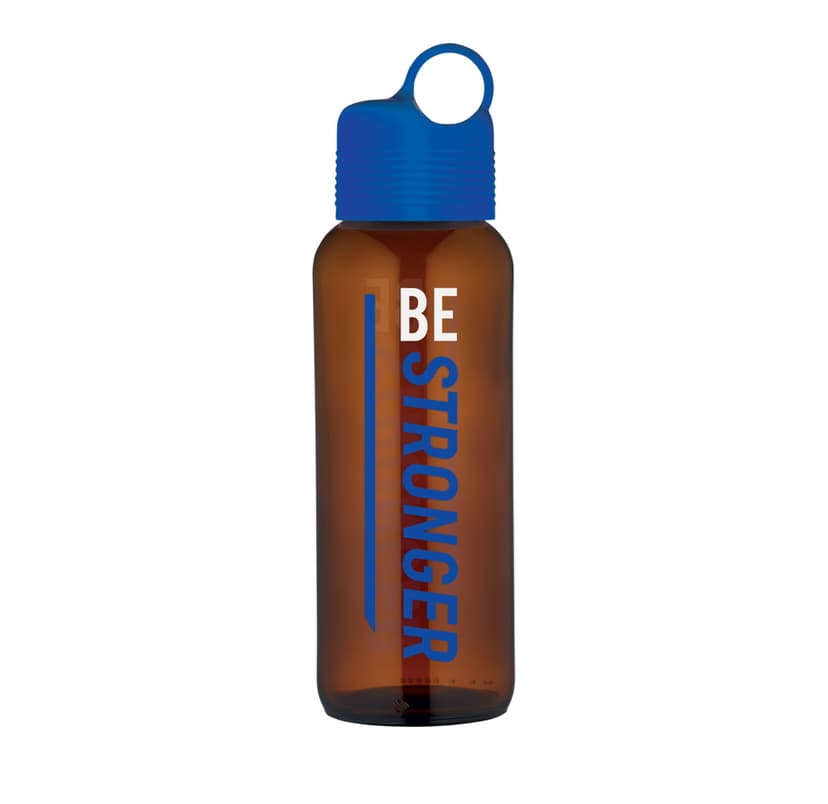 VT-922008 Пляшка для води Moon 450мл VITTORA,бурштинове скло, синя