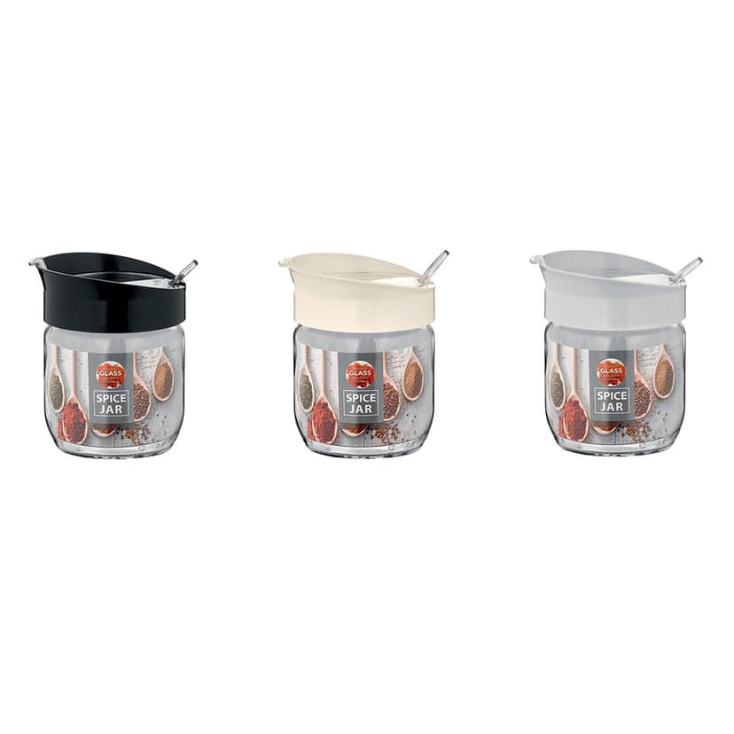 VT-161010 Ємність скляна для спецій з ложкою Vittora, 425 мл