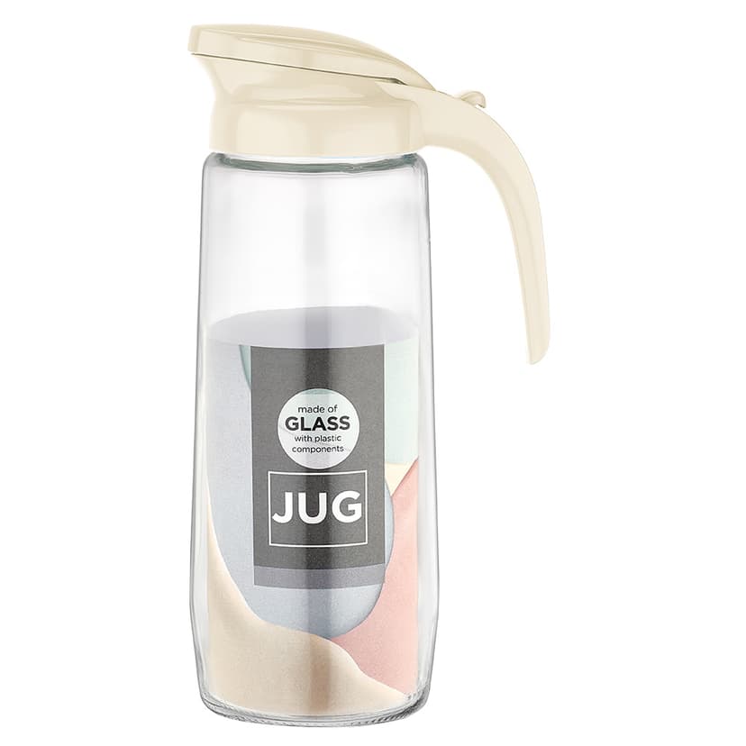 VT-111020 Глечик скляний Beluga VITTORA, 1,5L, бежевий