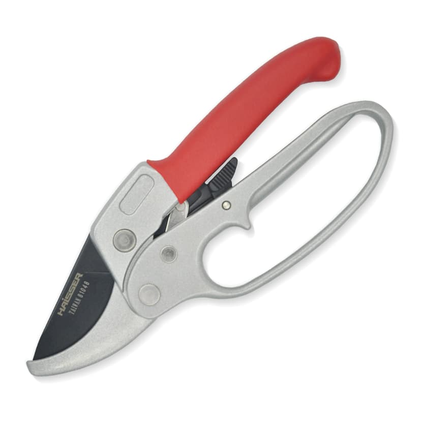 (81048) Секатор садовий 205мм з храповим механізмом HAISSER