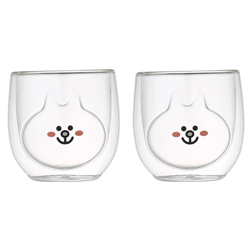 VT-5406-300 Набір склянок RABBITS з подвійним дном VITTORA, 2 шт, 300мл