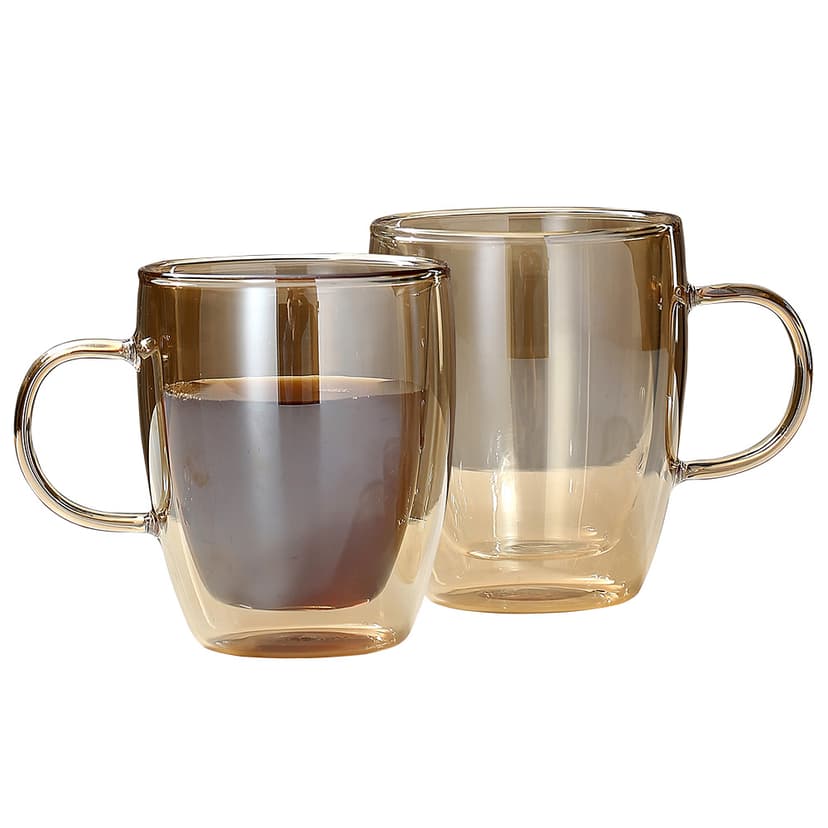 VT-5305-270 Набір чашок GOLD з подвійним дном VITTORA, 2 шт, 270мл