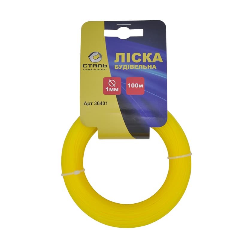 (36401) Ліска будівельна 1мм, 100м СТАЛЬ