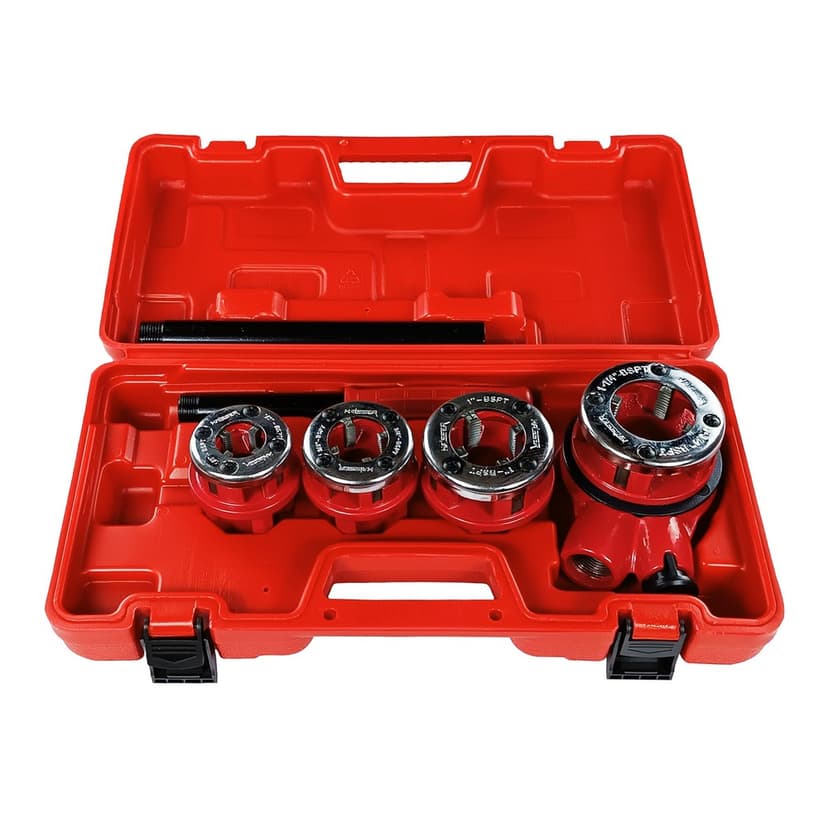 Набір клупів з тріскачкою, 4шт. 1/2", 3/4", 1", 1.1/4" (HAISSER)