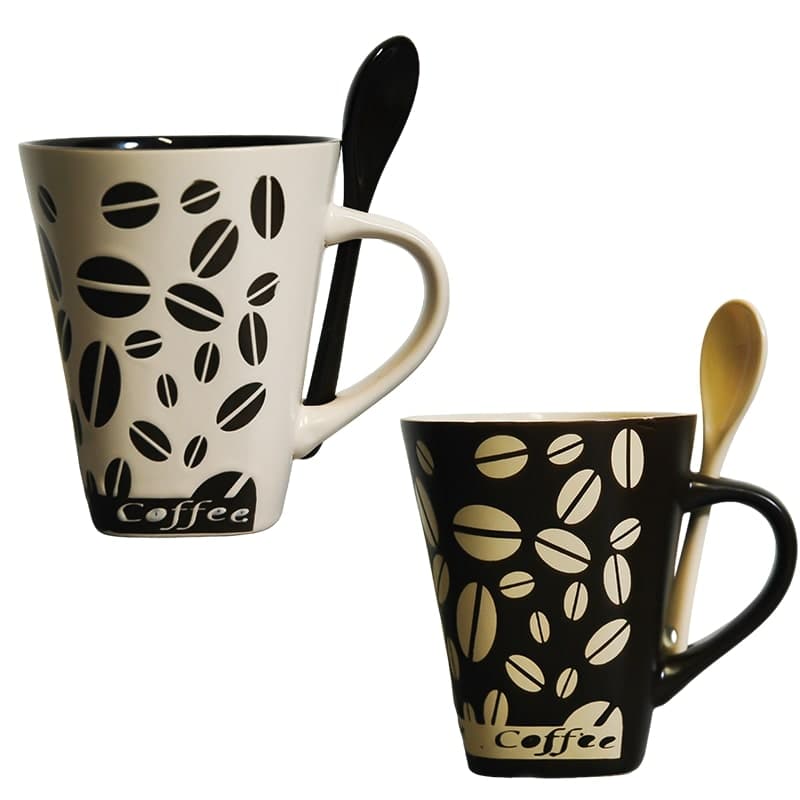 VT-C-262360 Чашка з ложкою в коробці Арабіка Vittora, 320мл