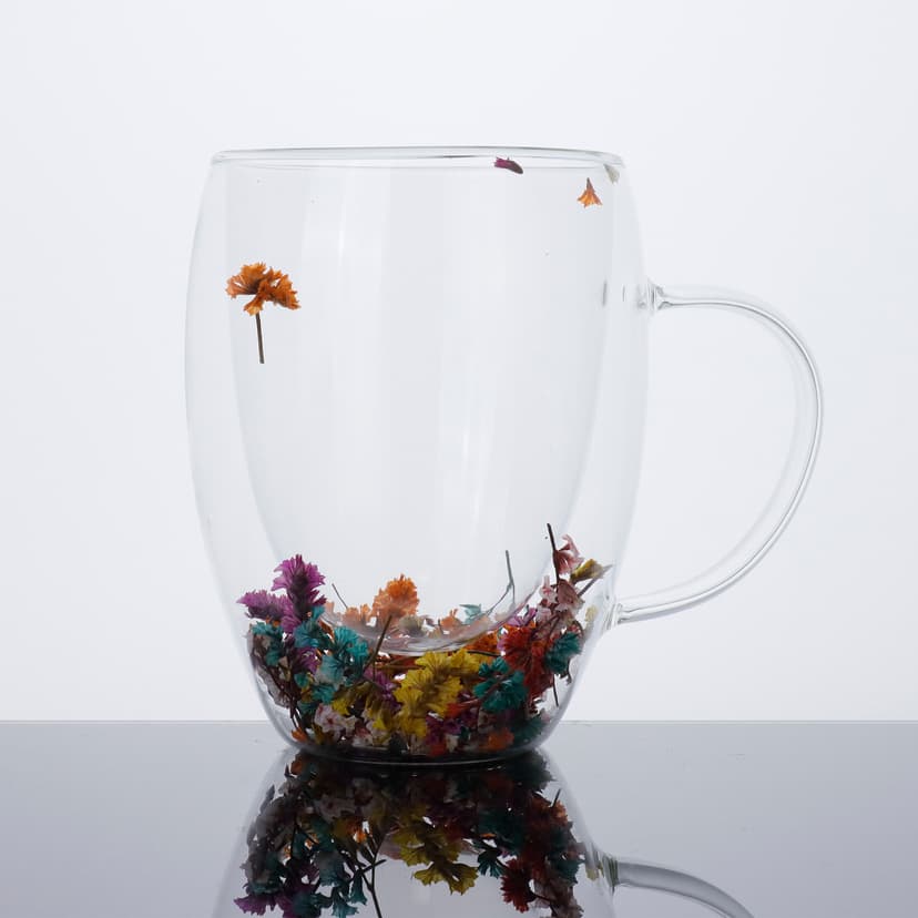 VT-6001-350 Чашка з подвійним дном Різнотрав'я VITTORA, 350мл