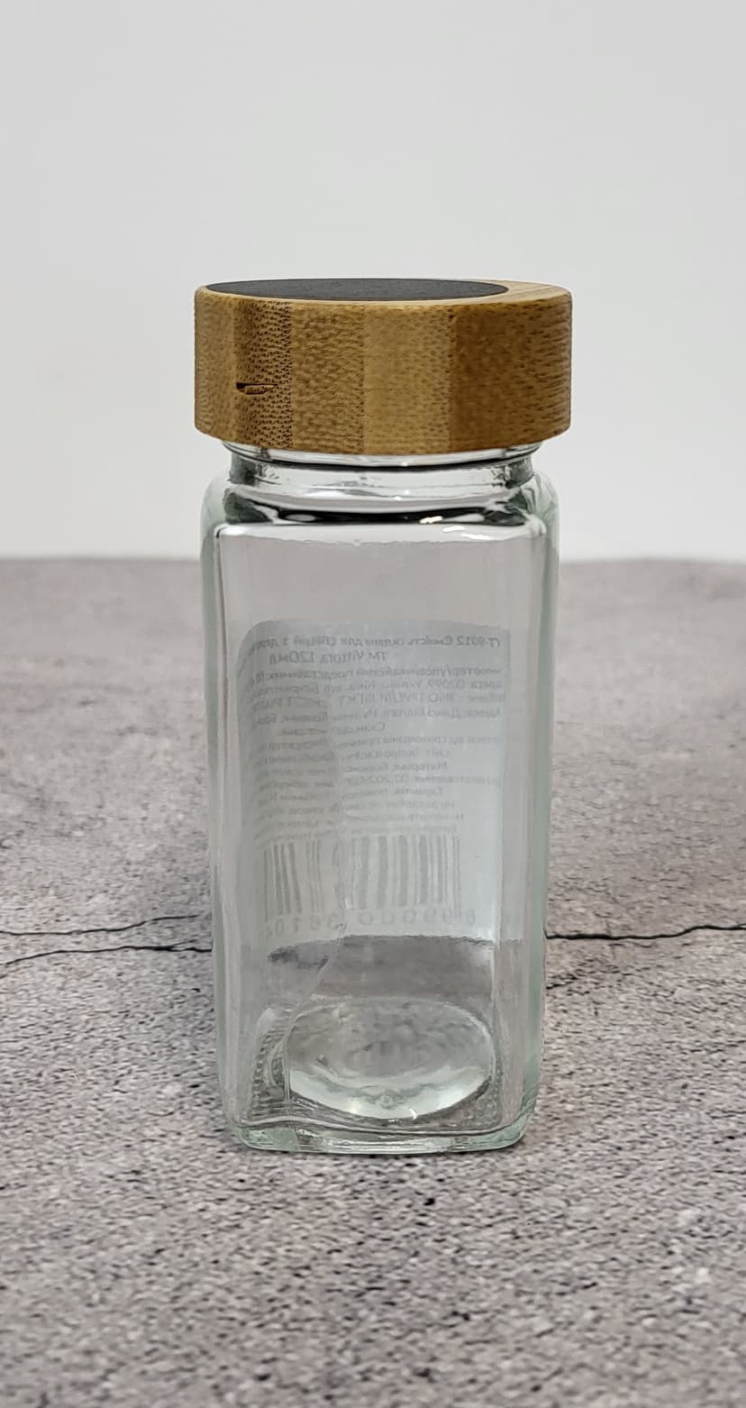 VT-9012 Ємність скляна для спецій з дерев'яною кришкою Vittora, 120мл