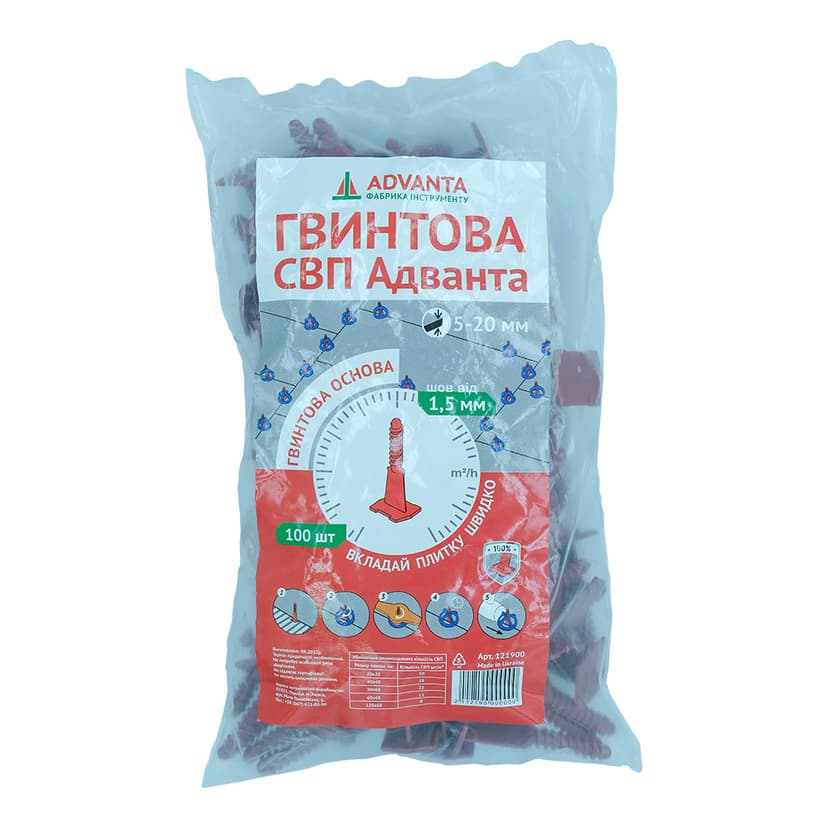 (121900) Гвинтова СВП основа 1,5 мм (100шт) АДВАНТА