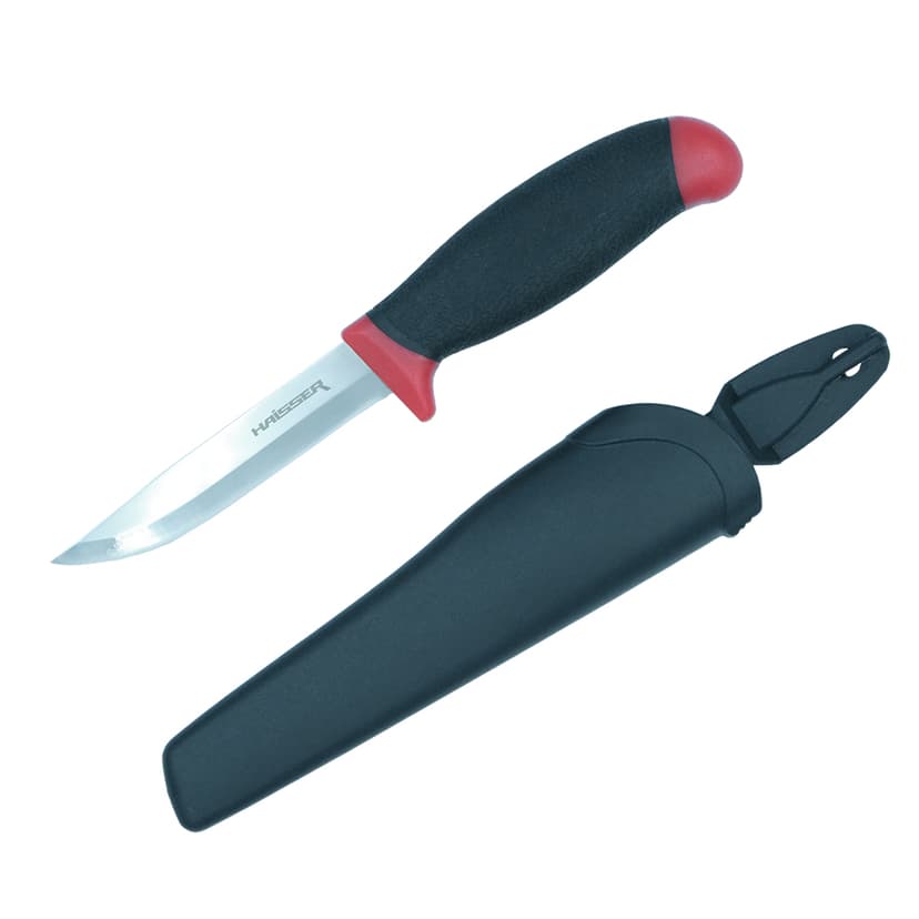 (23540) Ніж туристичний універсальний, лезо 96х2,5 мм, пласт. ручка, з піхв. HAISSER