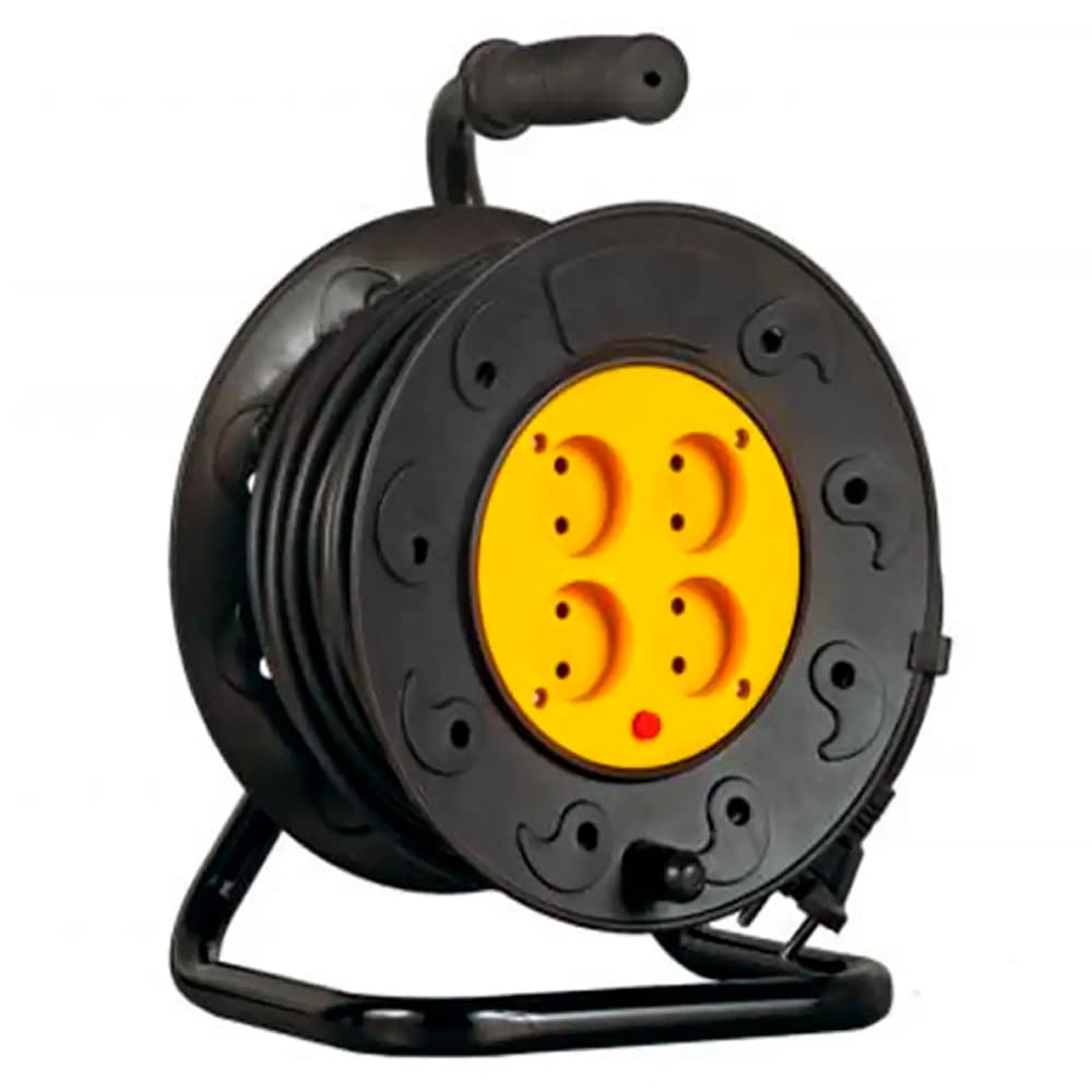 Подовжувач на котушці з т/з 30м 2х1,5мм² помаранчевий 16А 3680Вт FORTE — фото 1