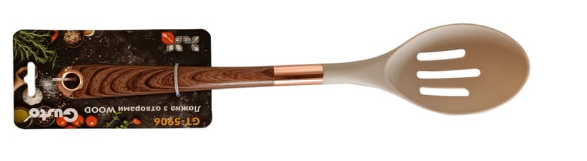 GT-5906 Ложка з отворами GUSTO WOOD, нейлон