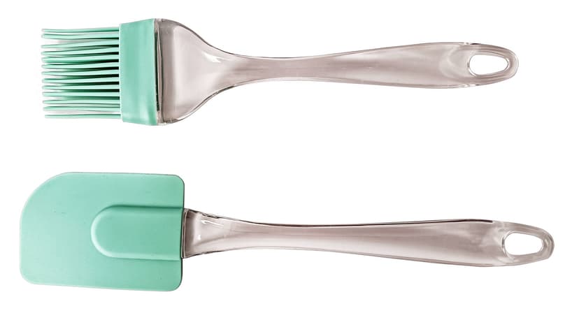 GT-S-103 Набір лопатка+пензлик GUSTO бірюза, силікон