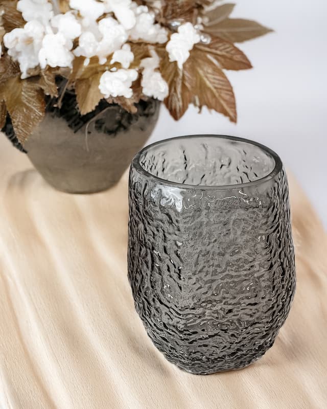 VT-V-0007 Ваза скляна Турмалін 19.5см, VITTORA