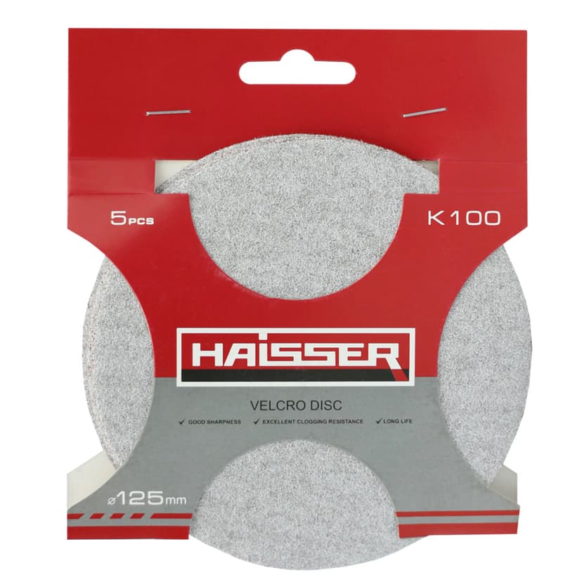 Круг шліфувальний самоклеючий - 125мм, k 100, н-р 5шт (HAISSER)