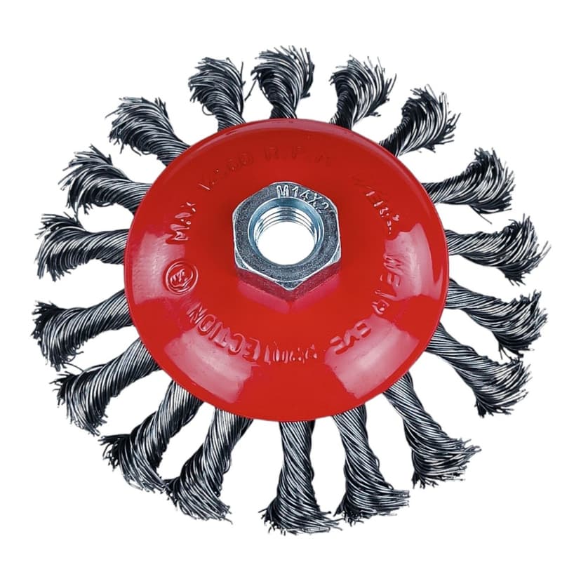 Щітка конусна плетена - 115мм (WERK)