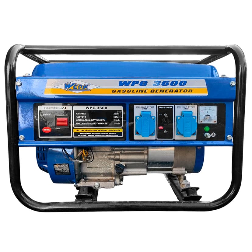 Електростанція бензинова (1 Ф) - WPG3600 (2.5кВт) (WERK)