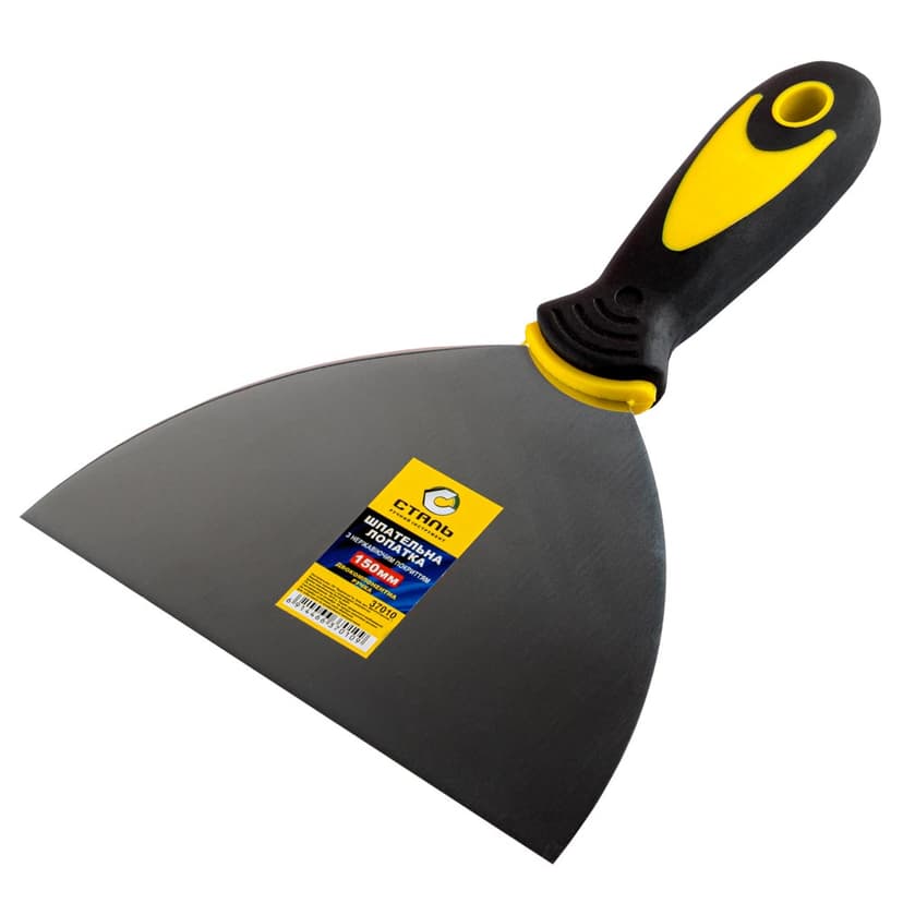 (37010) Шпательна лопатка з нерж. сталі двокомп. ручка 150 мм Сталь