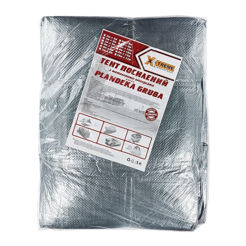 Тент підвищеної щільності - 4Х6М СІРИЙ (Х-TREME)
