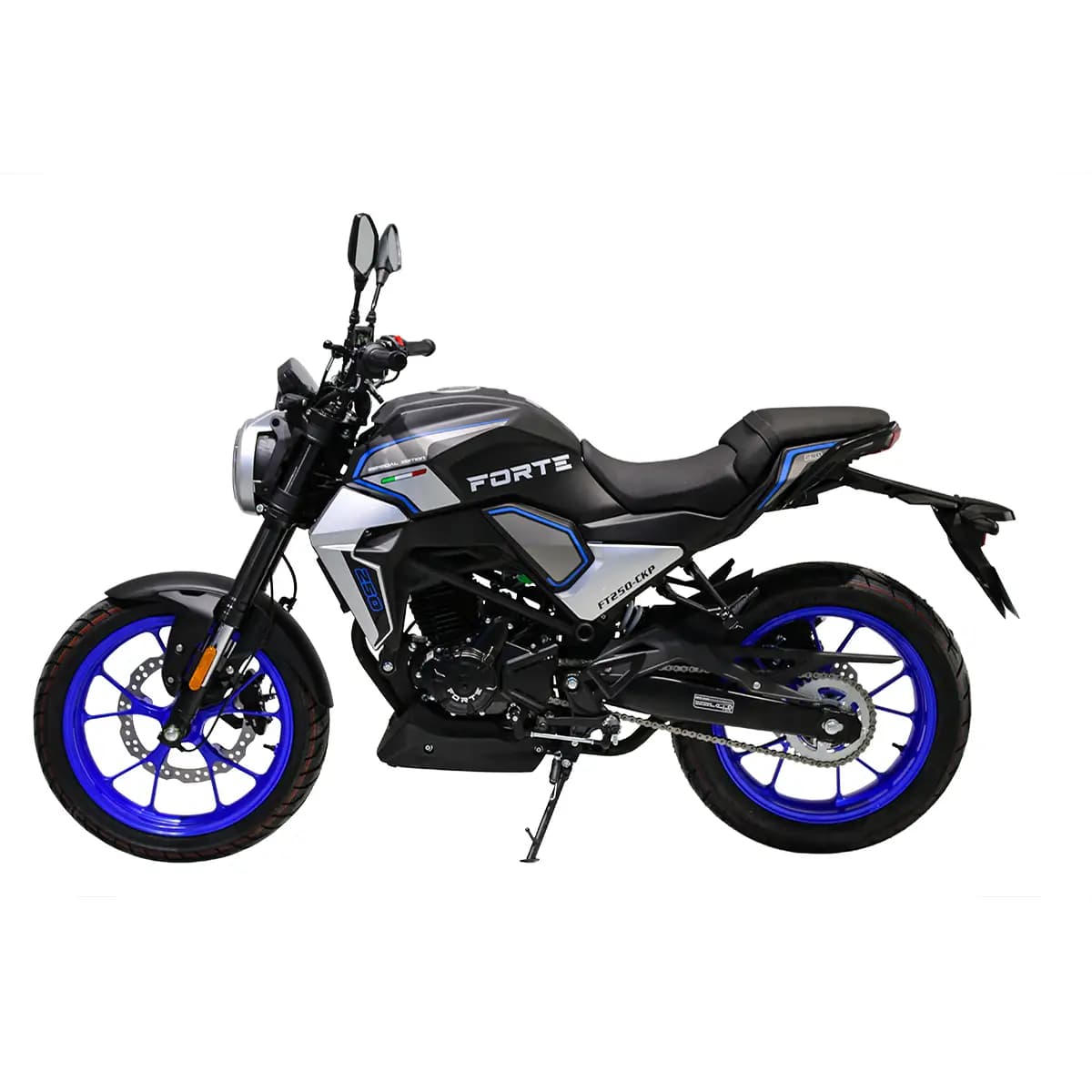 Мотоцикл FORTE FT250-CKP (CK-V8) Чорно-синій (матовий)