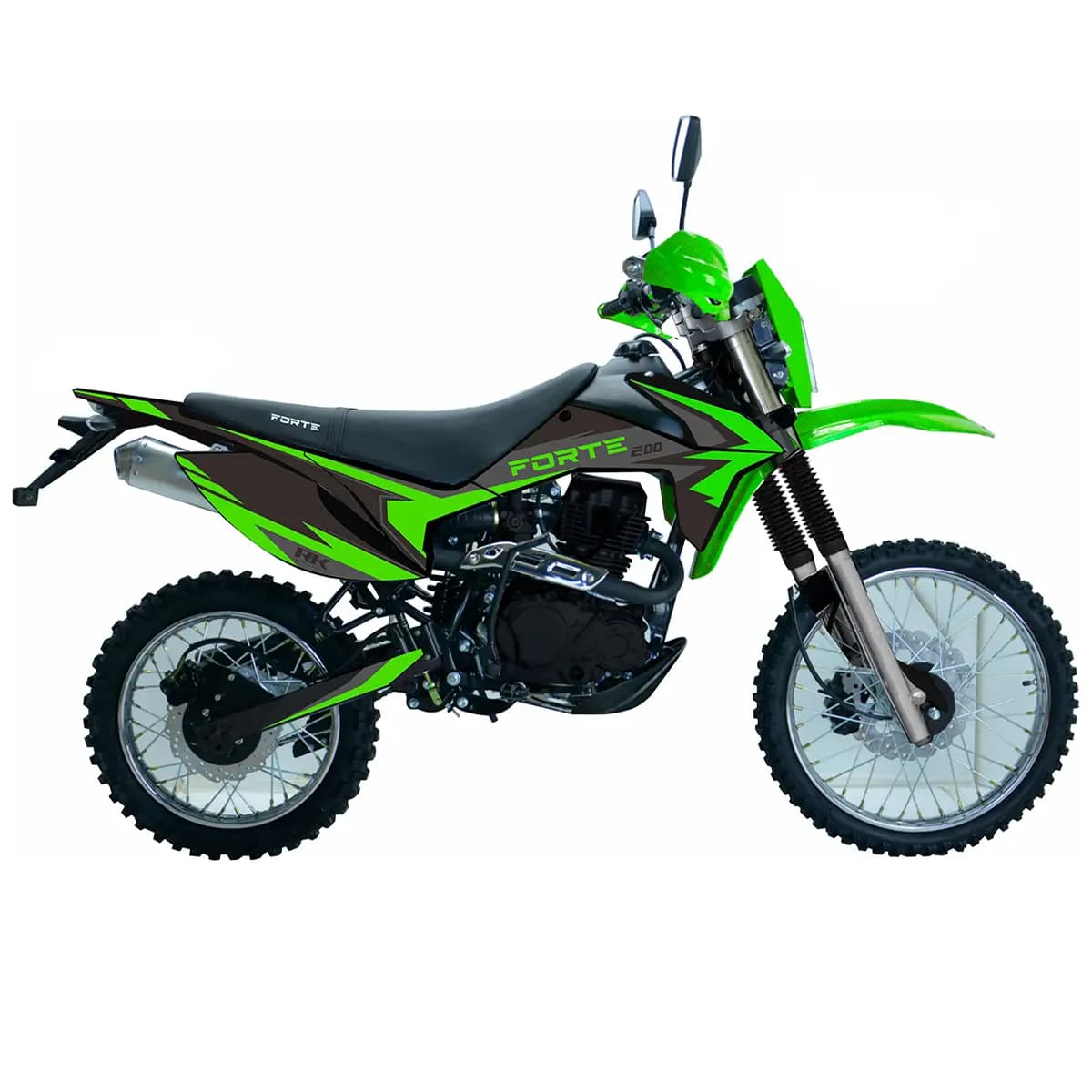 Мотоцикл FORTE FT200GY-C2, зелено-чорний