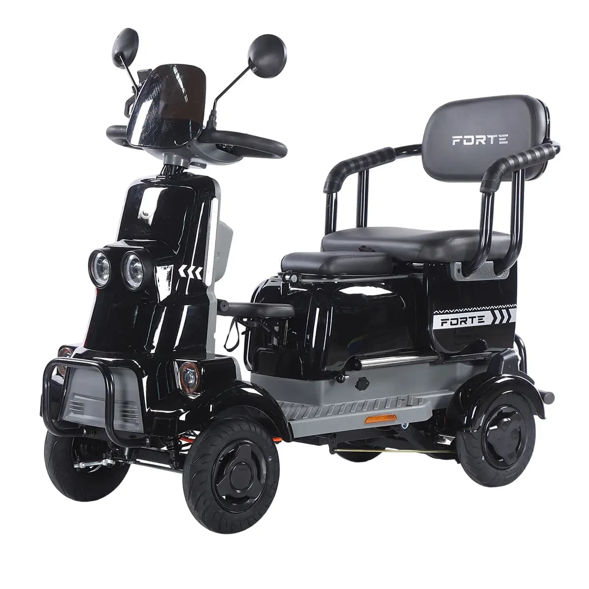 Трицикл акумуляторний FORTE SONIC-WN800B, чорний (+Акумулятор 60V/20ah 5шт) — фото 1