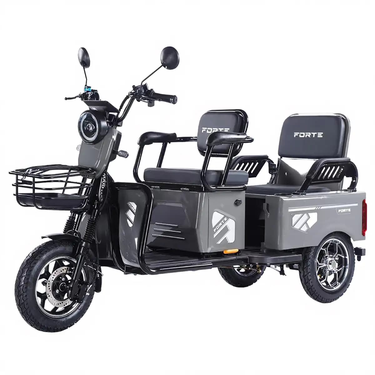Трицикл акумуляторний FORTE CARGO-WN1072G, сiрий (+Акумулятор 72V/20ah 6шт) — фото 1