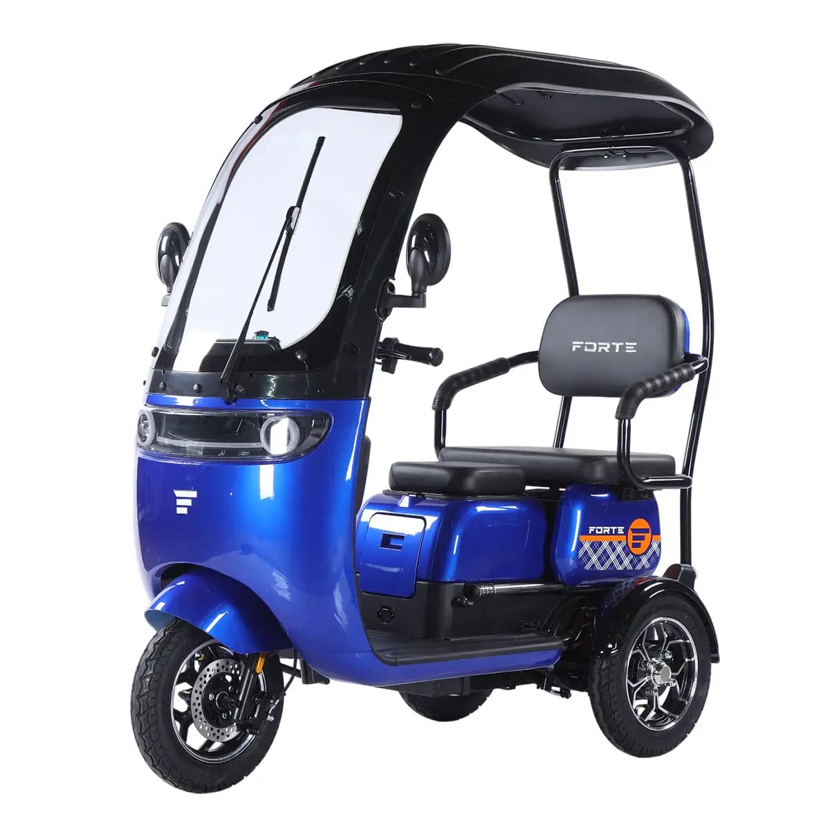 Трицикл акумуляторний FORTE TRINE-WN1072G, синiй (+Акумулятор 72V/20ah 6шт) — фото 1