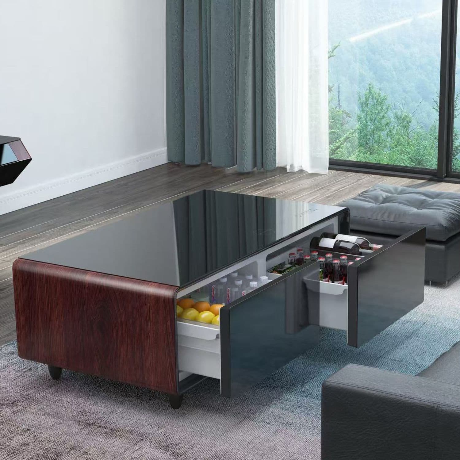 Розумний журнальний стіл з холодильником Primst TB135 (Wood, 135 літрів) — фото 1